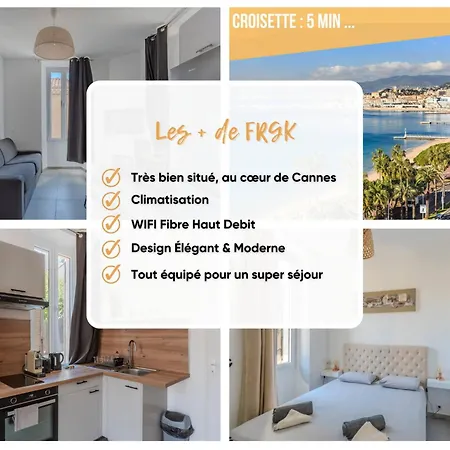 דירה Frgk Historic 1Br Apartment Walk To Palais Ultrafast Wi-Fi Central Cannes קאן